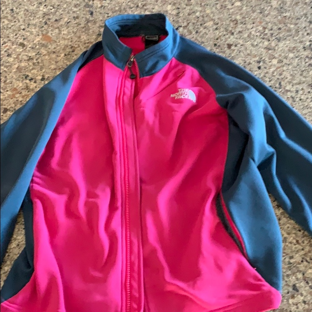 Hot pink North Face jacket